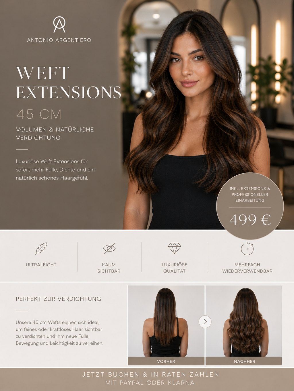 Weft Extensions bis 12 Monate ab 499€